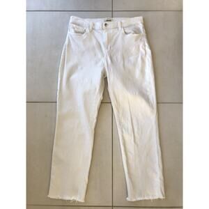 L'Agence Sada Crop Slim High Rise Jeans Cotton Stretch FLAWS